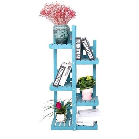 ZWH Stand de fleurs Étagère De Fleur En Bois Support De Fleurs Balcon