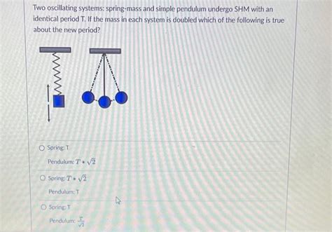 Solved Two Oscillating Systems Spring Mass And Simple