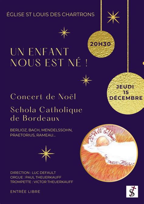 Concert de Noël Paroisse Saint Louis des Chartrons Diocèse de Bordeaux