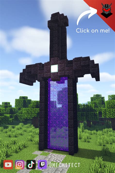 Minecraft nether sword portal – Artofit