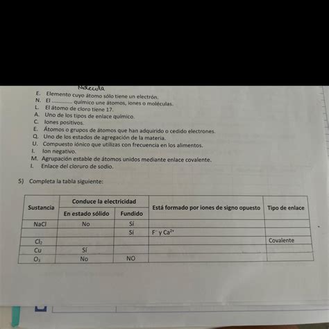 5 Completa la tabla siguiente Porfa lo necesito rápido me podrían