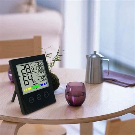 Station Météo Hygrometer Moniteur D intérieur Haute Précision Bleue