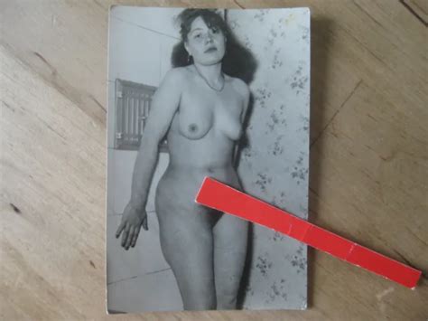 Original Vintage Akt Foto Nude Erotik Nackte Junge Mollige Frau Er