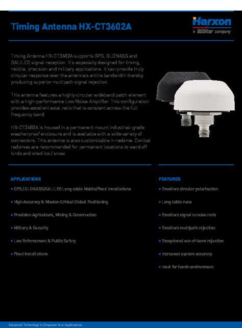 Harxon Timing Antenna Hx Ct A Gnss Antenna Geo Matching