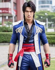 Jin Kazama Cosplay. Face Swap. Insert Your Face ID:1103486