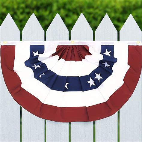 Usa American Pleated Fan Bunting Half Banner Flag 1 8x3 5ft 2x4ft 3 5x7ft Printed Stripes