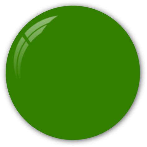 Green Circle Round 3d Button Png Transparent