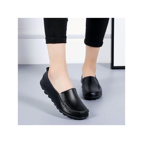 Genilu Loafers For Women Comfortable Slip On Dress Shoes Casual Leather Walking Flats Outdoor