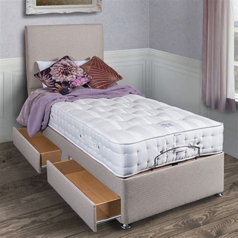 2'6" x 6'6" Small Single Ortho Therapy Adjustable Bed with 2 Drawers ...