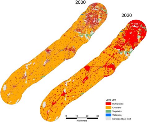 Land use/land cover maps were derived from landsat satellite images... | Download Scientific Diagram