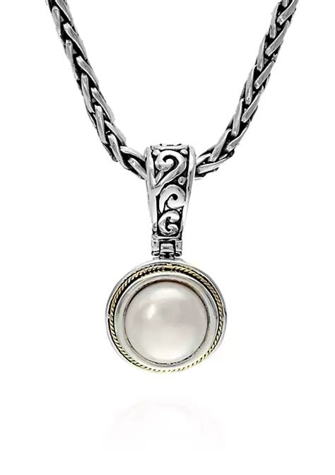 Effy® Round Freshwater Pearl Necklace In Sterling Silver Belk