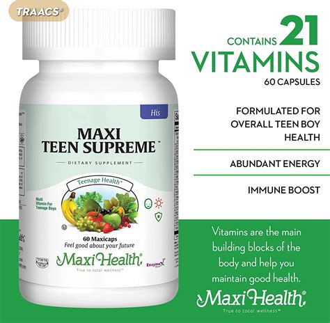 Maxi Health Multivitamínico para adolescentes vitaminas naturales