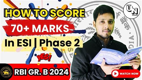 How To Score 70 Marks In ESI ESI For RBI Grade B 2024 RBI Grade B