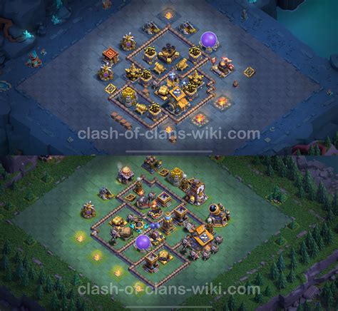 Top Builder Hall Level 10 Anti 3 Stars Base with Link - Clash of Clans