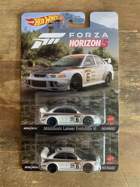 HOT WHEELS 2022 Premium Forza Horizon 5 Mitsubishi Lancer Evolution VI Blanc Neuf EUR 33 54