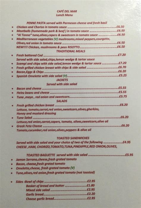 Wetherspoons The Potters Wheel Swansea S Full Menu Online