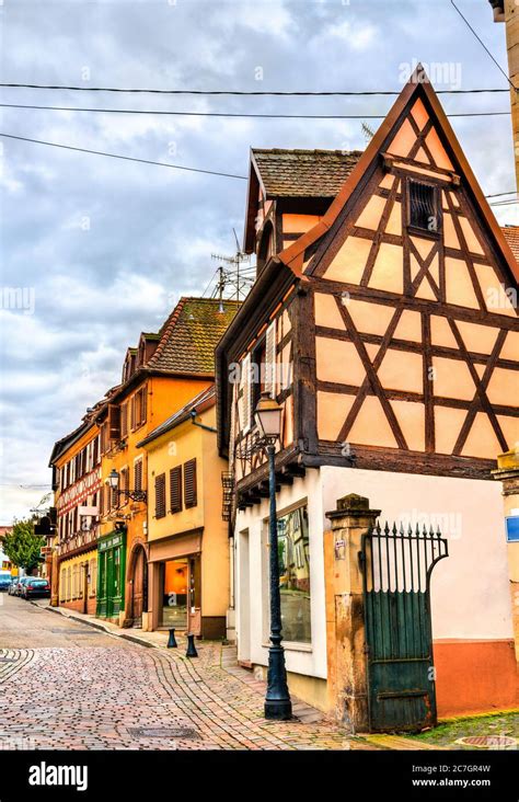 Traditional Half Timbered Houses In Barr Alsace France Stock Photo