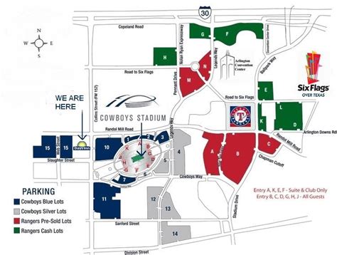 Cowboy Stadium Parking Lot Map