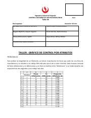 Cep Taller Grupo Grafico Control Atributo I Pdf