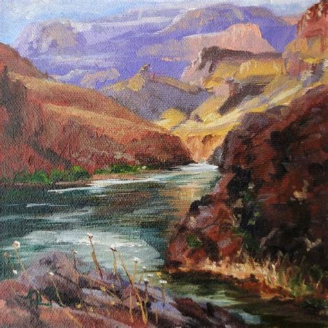 Original Grand Canyon Oil Painting Impressionism By Nancyartist 7500