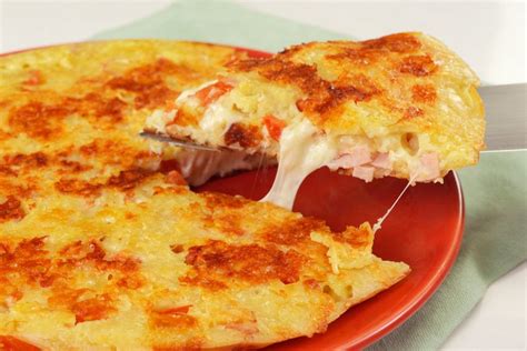 Torta De Frigideira Presunto E Queijo Sal De Flor Presunto E