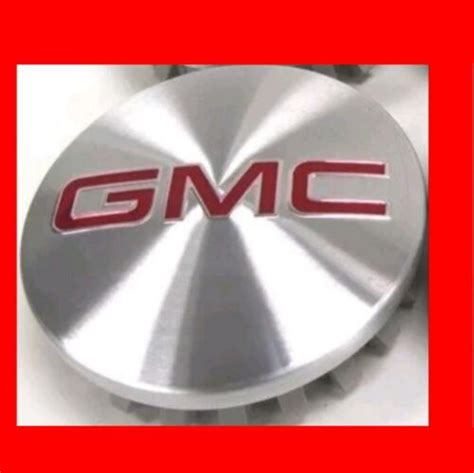 1 GMC Brushed Aluminum Wheel Center Caps 22837060 83mm 3 25 Sierra