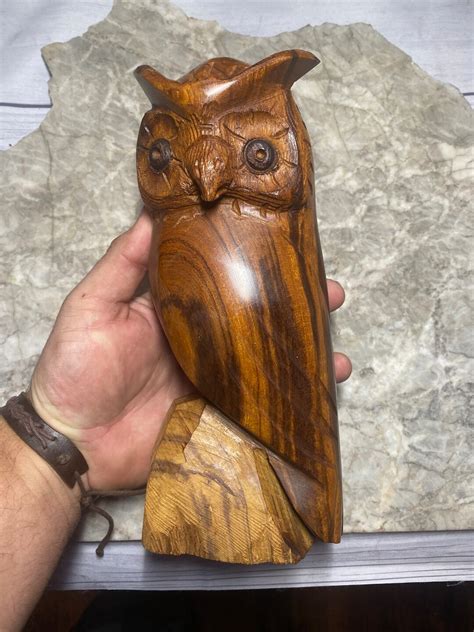 Ironwood Owl Wood Carving Hand-carved by Arizona Artist 9 - Etsy