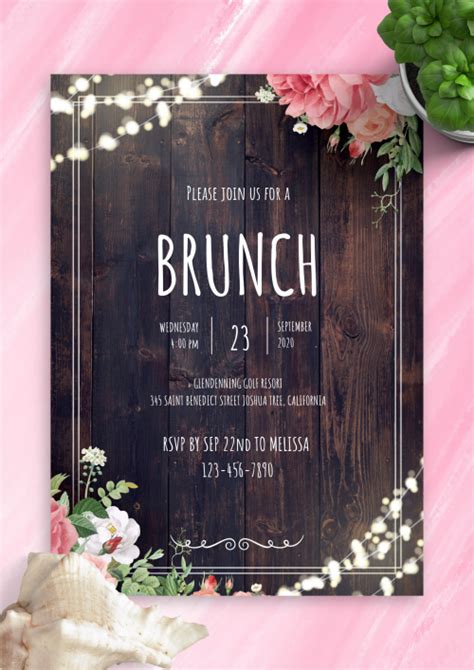 Brunch Invitations - Download or Order printed