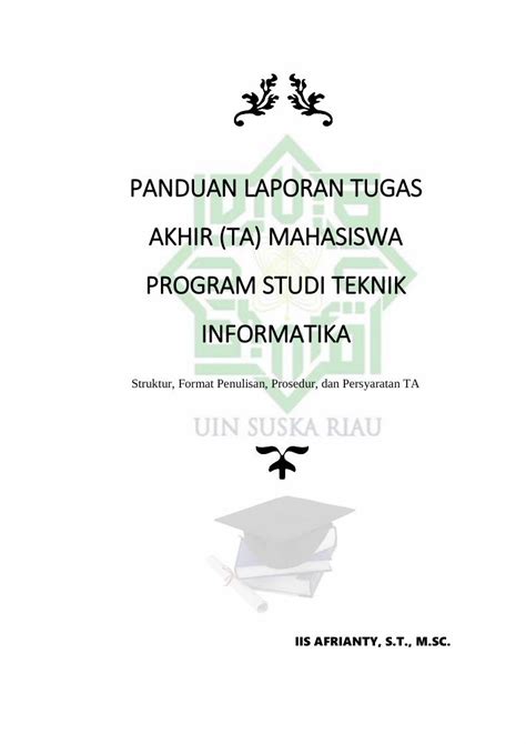 Pdf Panduan Laporan Tugas Akhir Ta Mahasiswa … Panduan Laporan