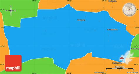 Political Simple Map of RANDFONTEIN