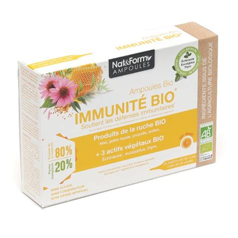 Nat Et Form Immunit Bio Ampoules Plantes Et Produits De La Ruche