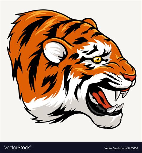 Tiger Head Royalty Free Vector Image - VectorStock