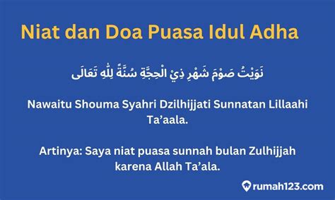 Niat Atau Doa Puasa Idul Adha Bahasa Arab Latin Dan Artinya