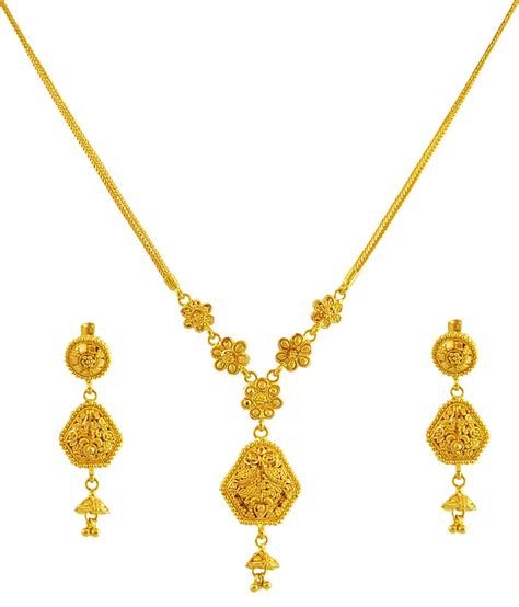 22k Gold Double Design Set Ajns59982 Uniquely Designed 22k Gold