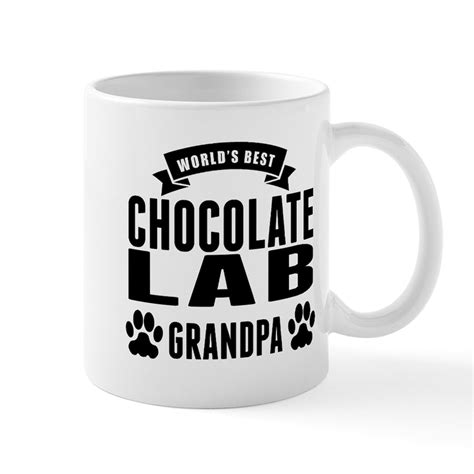 Cafepress Worlds Best Chocolate Lab Grandpa Mugs 11 Oz Ceramic Mug