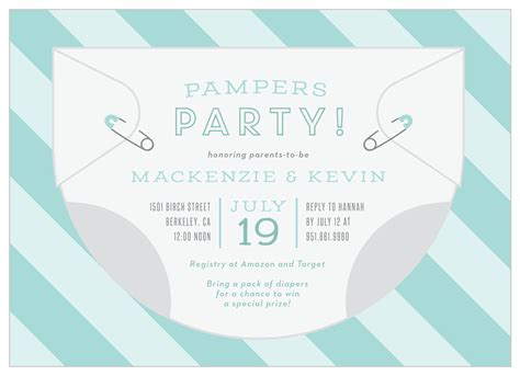 Diaper Shower Invitations - Baby Shower Invitations