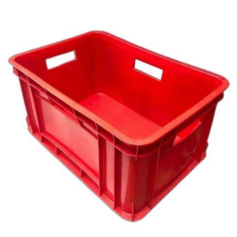 Red Perforated Plastic Crates Outer Dimension Lxwxh 600x 400x 320