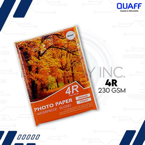 Risefully QUAFF Tree Type Glossy Photo Paper 180gsm 230gsm 20sheets