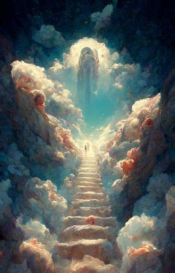 Stairway To Heaven Poster Wall Decoration Paper Poster T Etsy Heaven Art Heaven Painting