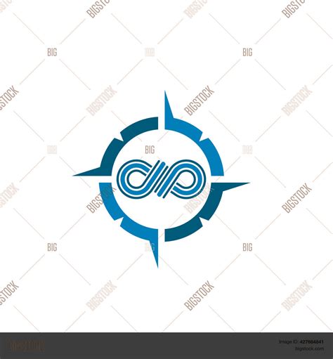 Infinity Compass Logo Vector And Photo Free Trial Bigstock