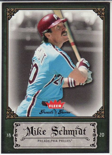 2006 Fleer Greats Of The Game 66 Mike Schmidt Phillies For Sale