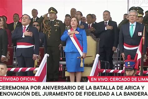 Presidenta Dina Boluarte Participa En Ceremonia Por D A De La Bandera