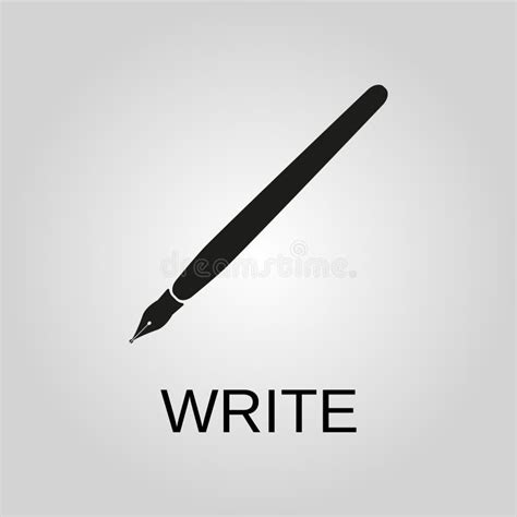 write icon write symbol flat design stock vector illustration
