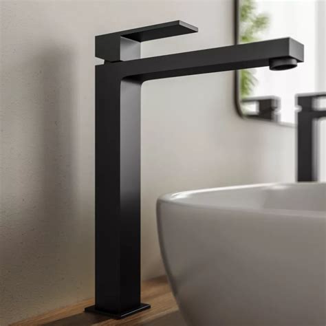 Miscelatore Lavabo Alto In Ottone Nero Tiamat