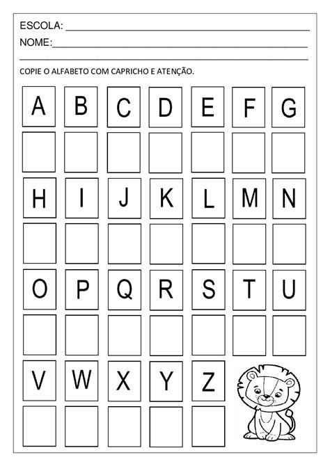 Atividade Escrita Do Alfabeto Educação Infantil - Atividades com o alfabeto para educação infantil - | Atividades com o