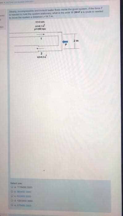 Solved Steady Incompressible And Invid Water Flows Inside Chegg