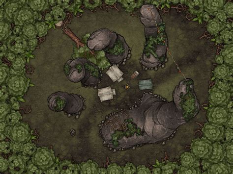 Ancient Campsite Battlemap Inkarnate Create Fantasy Maps Online