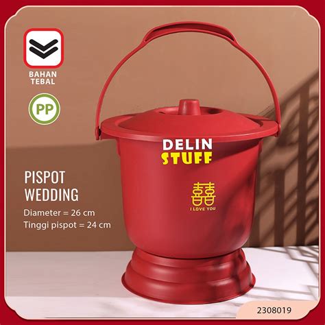 jual pispot wedding pispot plastik shuang xi pispot sangjit