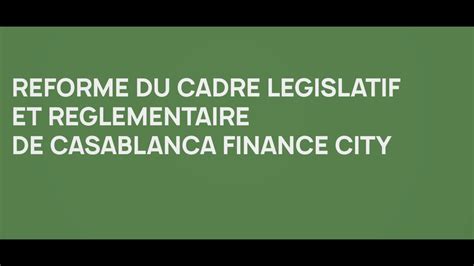 Réforme du cadre législatif et réglementaire de CFC YouTube