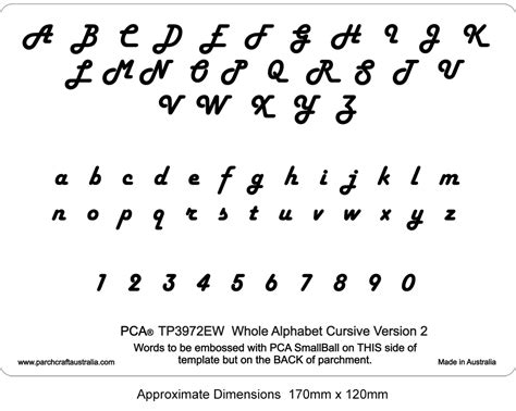 A Cursive Alphabet